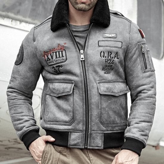 B6 Airforce Flight Gray Jacket B6 Airforce Flight Gray Jacket