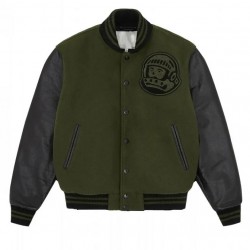 BBC Astro Letterman Green and Black Jacket