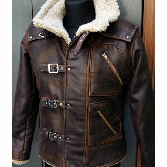 BJ Blazkowicz Wolfenstein New Order Shearling Leather Jacket