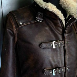 BJ Blazkowicz Wolfenstein New Order Shearling Leather Jacket