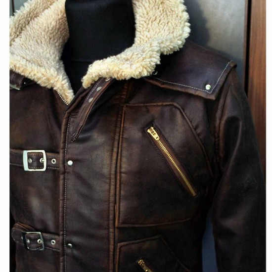 BJ Blazkowicz Wolfenstein New Order Shearling Leather Jacket