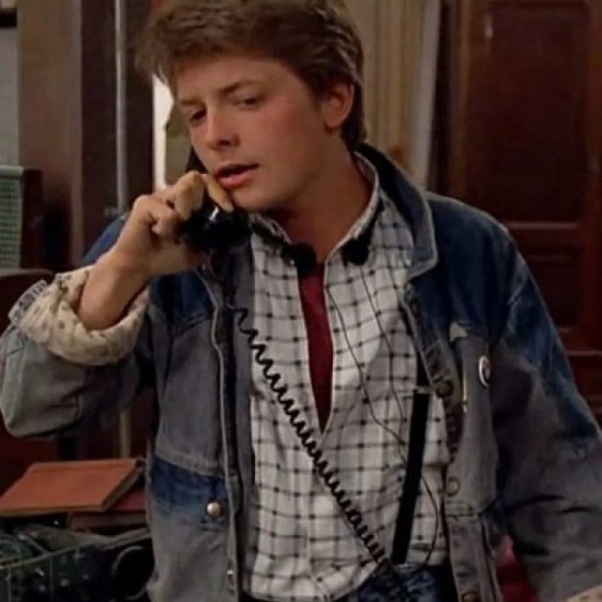 Marty Mcfly Back to The Future Blue Jacket Marty Mcfly Back to The Future Blue Jacket