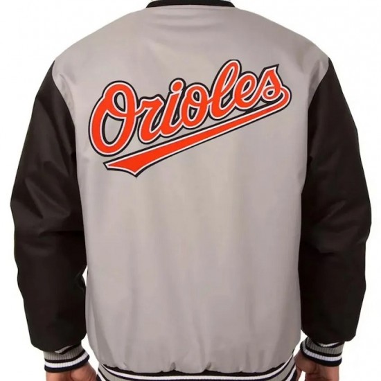 Poly Twill Baltimore Orioles Black and Gray Full-Snap Jacket Poly Twill Baltimore Orioles Black and Gray Full-Snap Jacket