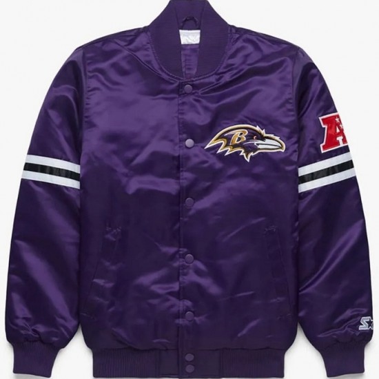 Ravens Purple Baltimore Satin Jacket Ravens Purple Baltimore Satin Jacket