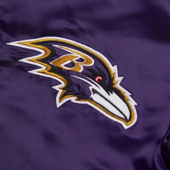 Ravens Purple Baltimore Satin Jacket Ravens Purple Baltimore Satin Jacket