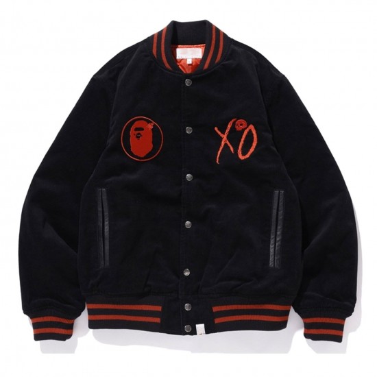 Ape Bape x XO Bape A Bathing Varsity Jacket