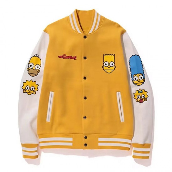 Bape Simpsons Baby Milo Varsity Jacket