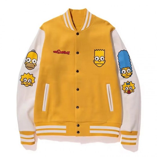 Bape Simpsons Baby Milo Varsity Jacket Bape Simpsons Baby Milo Varsity Jacket
