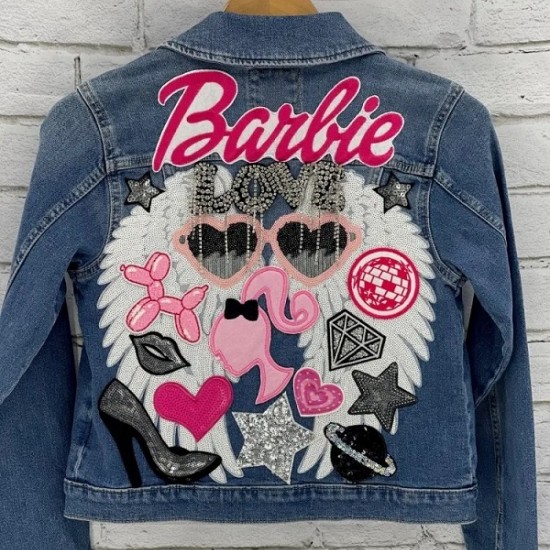 Barbie Love Jacket, Barbie Denim Jacket 2023 Barbie Love Jacket, Barbie Denim Jacket 2023