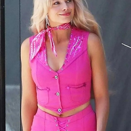 Barbie Margot Robbie Pink Vest 2023