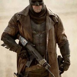 Bat-man Knightmare Dawn of Justice Brown Leather Long Trench Coat Costume