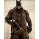 Bat-man Knightmare Dawn of Justice Brown Leather Long Trench Coat Costume