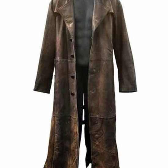 Bat-man Knightmare Dawn of Justice Brown Leather Long Trench Coat Costume Bat-man Knightmare Dawn of Justice Brown Leather Long Trench Coat Costume