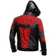 Batman Arkham Knight Black Red Hood Leather Jacket Vest Costume