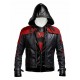Batman Arkham Knight Black Red Hood Leather Jacket Vest Costume Batman Arkham Knight Black Red Hood Leather Jacket Vest Costume