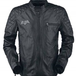 Batman Black Biker Leather Jacket