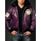 Joker Goon Batman Bomber Purple Leather Jacket Joker Goon Batman Bomber Purple Leather Jacket