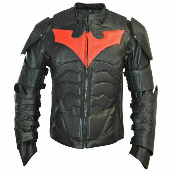 Motorbike Racing Batman Leather Jacket CE Padding Motorbike Racing Batman Leather Jacket CE Padding