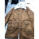 Bane Dark Knight Rises Fur Shearling Pea Coat Men's Distressed Trench Leather Jacket