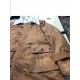 Bane Dark Knight Rises Fur Shearling Pea Coat Men's Distressed Trench Leather Jacket