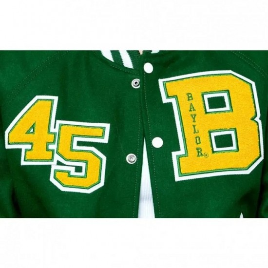 Baylor Collegiate University Green and White Varsity Jacket