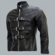 Men's Belted Black Leather Biker Jacket Men's Belted Black Leather Biker Jacket