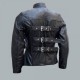 Men's Belted Black Leather Biker Jacket Men's Belted Black Leather Biker Jacket