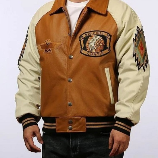 Curtis Big Chief Leather Bomber Jacket Curtis Big Chief Leather Bomber Jacket