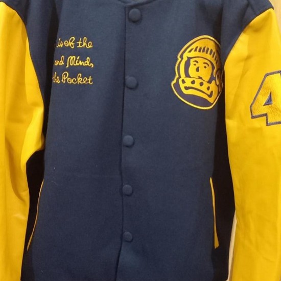 BBC Billionaire Boys Club Blue And Yellow Varsity Jacket BBC Billionaire Boys Club Blue And Yellow Varsity Jacket
