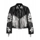 Harley Quinn Fringe Birds Of Prey Black Leather Jacket Harley Quinn Fringe Birds Of Prey Black Leather Jacket