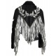 Harley Quinn Fringe Birds Of Prey Black Leather Jacket Harley Quinn Fringe Birds Of Prey Black Leather Jacket