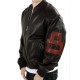 Men's 8 Ball Michael Hoban Pointed Collar Black Leather Jacket