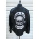 BLS Black Label Society Black Leather Biker Jacket