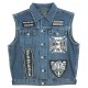 BLS Black Label Society Blue Denim Biker Vest BLS Black Label Society Blue Denim Biker Vest
