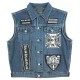 BLS Black Label Society Blue Denim Biker Vest