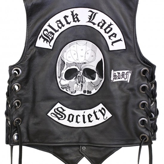 BLS Black Label Society Leather Vest BLS Black Label Society Leather Vest