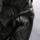 Black Men faux fur leather jacket