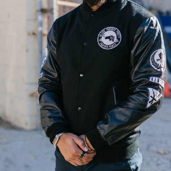 Black Panther Black Varsity Jacket