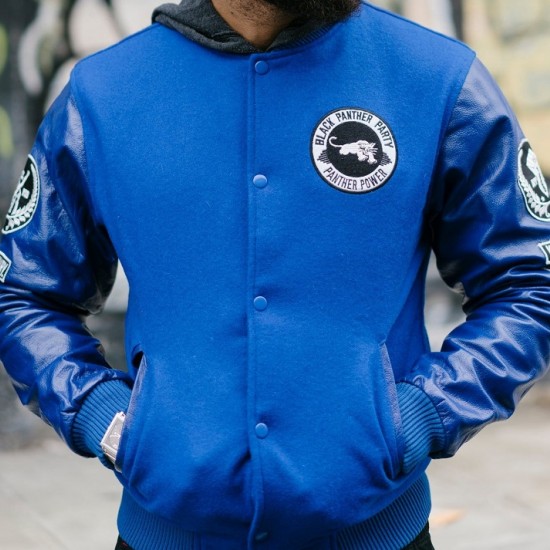 Black Panther Blue Varsity Jacket