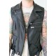 Black Studded leather vest