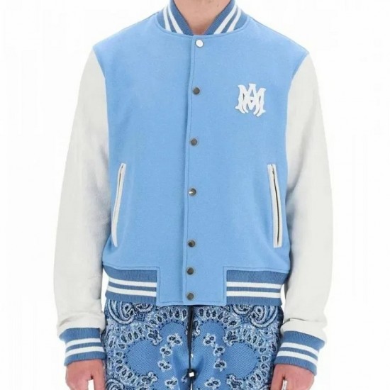 Blue and White Letterman Varsity Jacket Blue and White Letterman Varsity Jacket