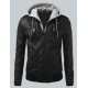 Mens Bomber Slim Fit Black Biker Jacket Mens Bomber Slim Fit Black Biker Jacket