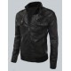 Mens Bomber Slim Fit Black Biker Jacket Mens Bomber Slim Fit Black Biker Jacket