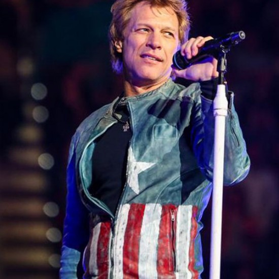 Bon Jovi Captain America Leather Jacket Bon Jovi Captain America Leather Jacket