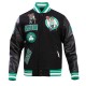 Boston Celtics Retro Classic Rib Black Wool Varsity Jacket Boston Celtics Retro Classic Rib Black Wool Varsity Jacket