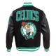 Boston Celtics Retro Classic Rib Black Wool Varsity Jacket Boston Celtics Retro Classic Rib Black Wool Varsity Jacket