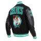 Boston Celtics Retro Classic Rib Black Wool Varsity Jacket Boston Celtics Retro Classic Rib Black Wool Varsity Jacket