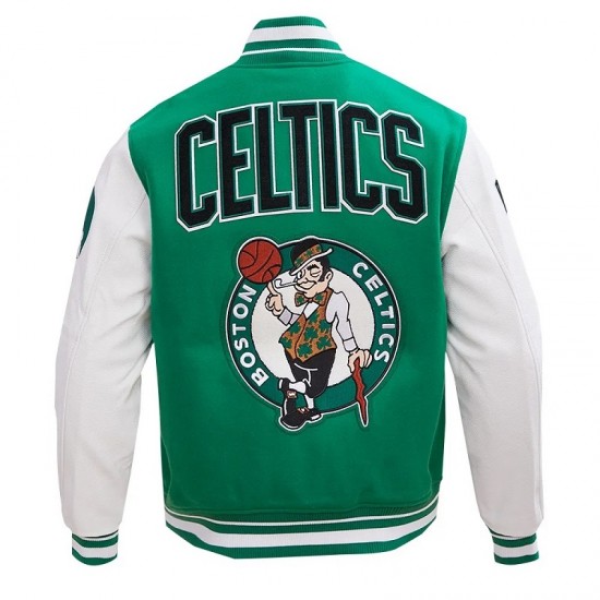 Boston Celtics Retro Classic Rib Green Wool Varsity Jacket Boston Celtics Retro Classic Rib Green Wool Varsity Jacket