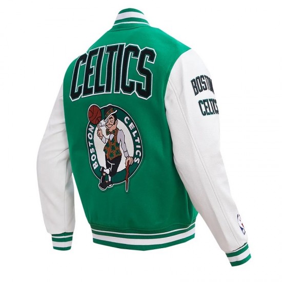 Boston Celtics Retro Classic Rib Green Wool Varsity Jacket Boston Celtics Retro Classic Rib Green Wool Varsity Jacket