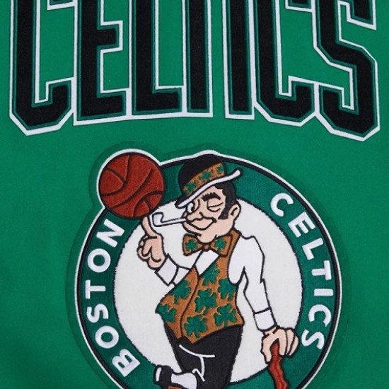 Boston Celtics Retro Classic Rib Green Wool Varsity Jacket Boston Celtics Retro Classic Rib Green Wool Varsity Jacket